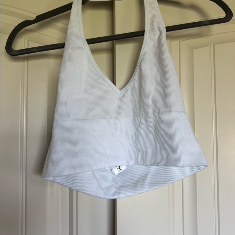 Elegant White V-Neck Tank Top